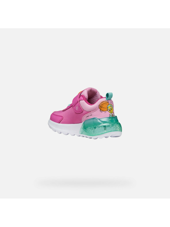 Geox Rózsaszín Geox Activart Illuminus világító lány edzőcipő