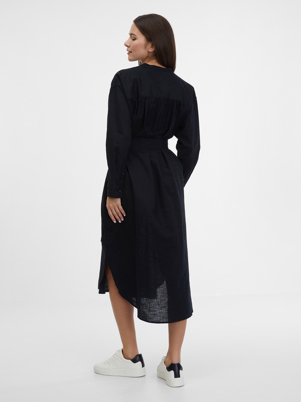 GAP Vászon inges midi ruha GAP