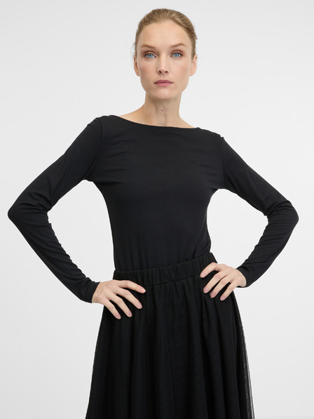 Orsay ORSAY fekete, hosszú ujjú női póló