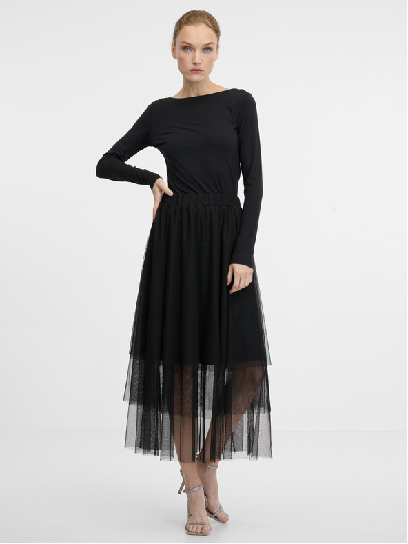 Orsay ORSAY fekete, hosszú ujjú női póló