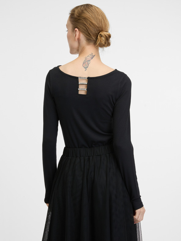 Orsay ORSAY fekete, hosszú ujjú női póló