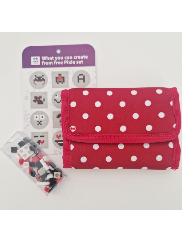 PIXIE CREW PIXIE CREW piros-fehér pöttyös pénztárca
