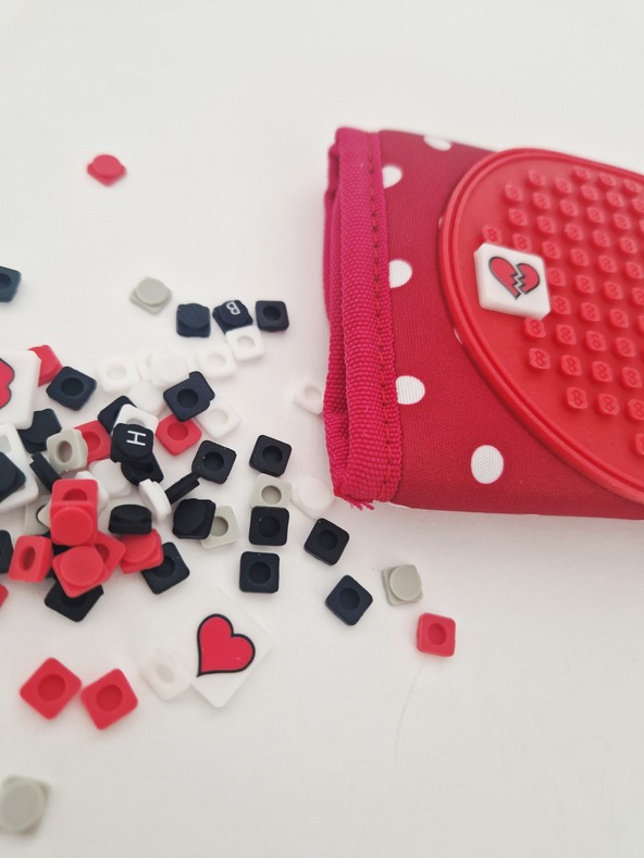 PIXIE CREW PIXIE CREW piros-fehér pöttyös pénztárca