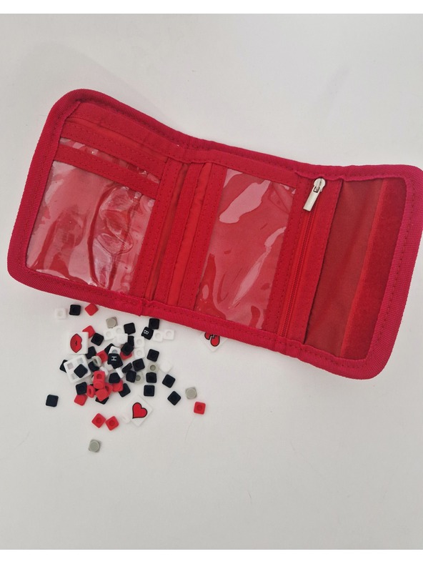 PIXIE CREW PIXIE CREW piros-fehér pöttyös pénztárca