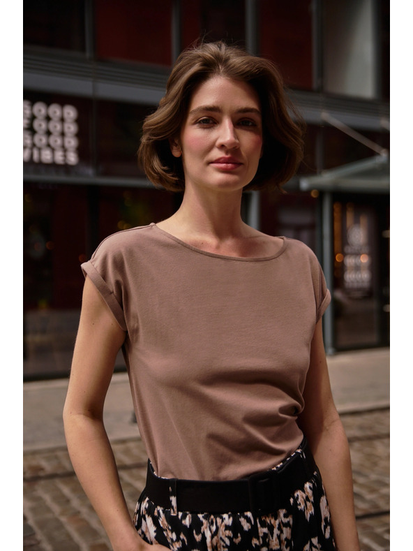 Moodo Világosbarna top Moodo