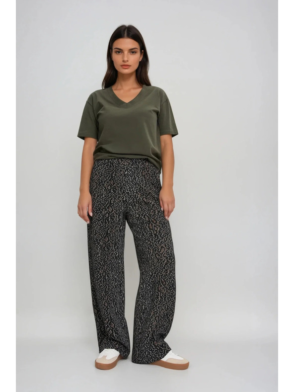 Moodo Khaki top V-nyakkivágással Moodo