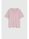 Moodo Rózsaszínű top V-nyakkivágással Moodo
