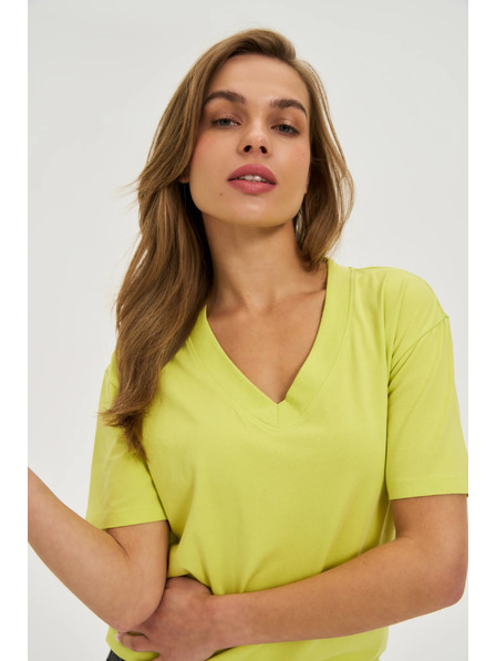 Moodo Sárga top V-nyakkivágással Moodo