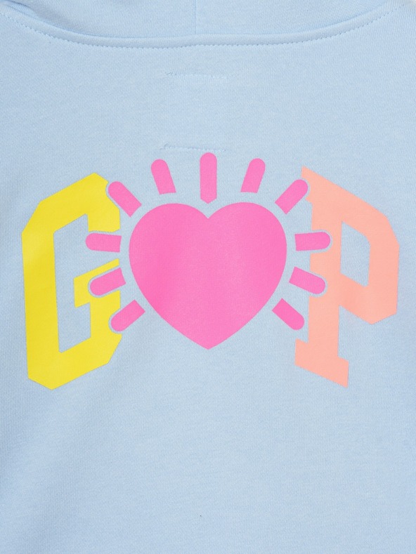 GAP Gyerek pulóver logóval és fleece béléssel GAP