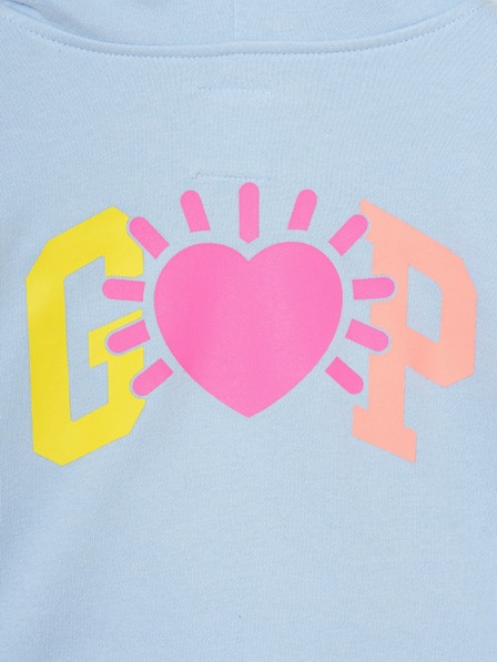 GAP Gyerek pulóver logóval és fleece béléssel GAP