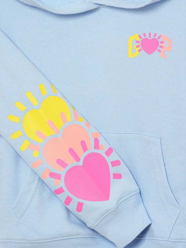 GAP Gyerek pulóver logóval és fleece béléssel GAP