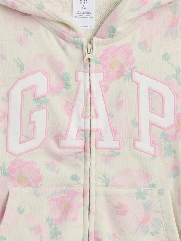 GAP Gyerek cipzáros pulóver logóval GAP
