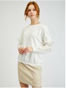 Orsay ORSAY fehér női pulóver díszített ujjakkal