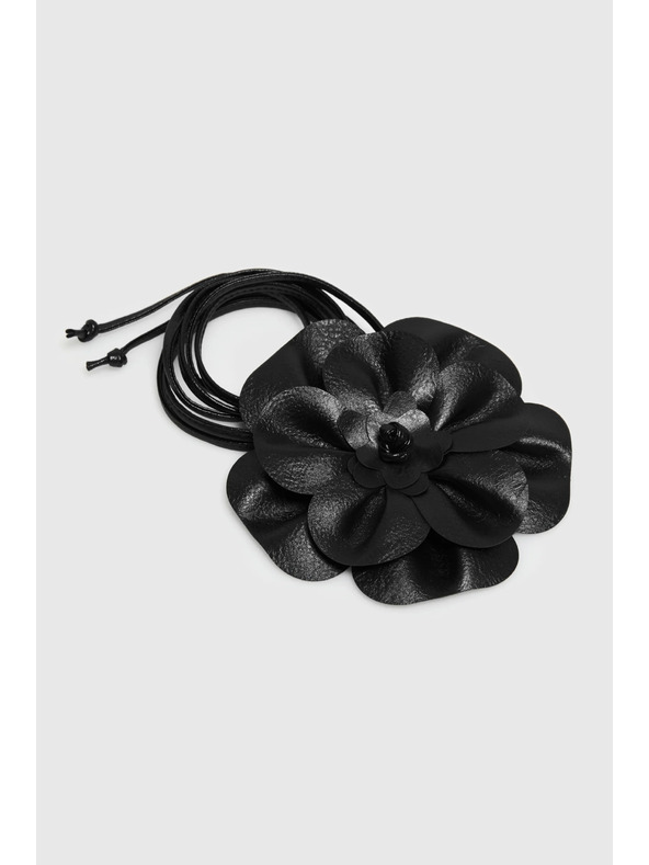 Moodo Virágos kötött fekete öv Moodo
