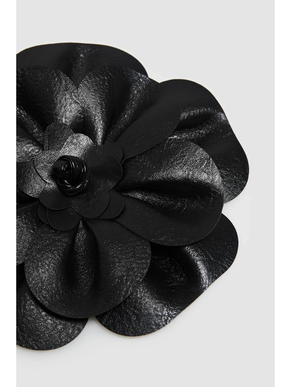 Moodo Virágos kötött fekete öv Moodo