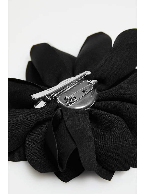 Moodo Textil virágos bross fekete Moodo