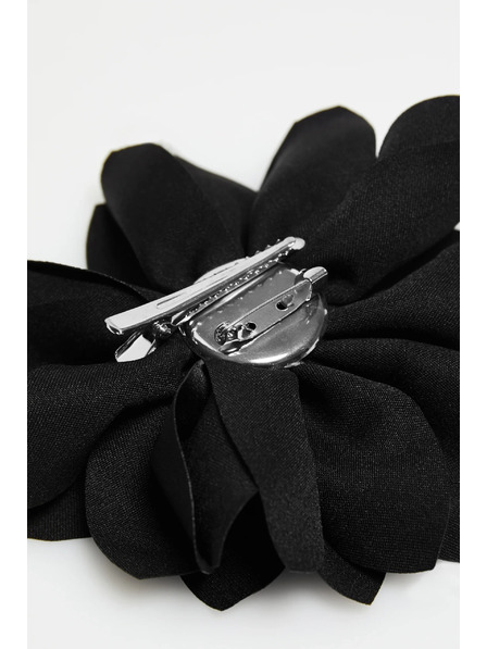 Moodo Textil virágos bross fekete Moodo