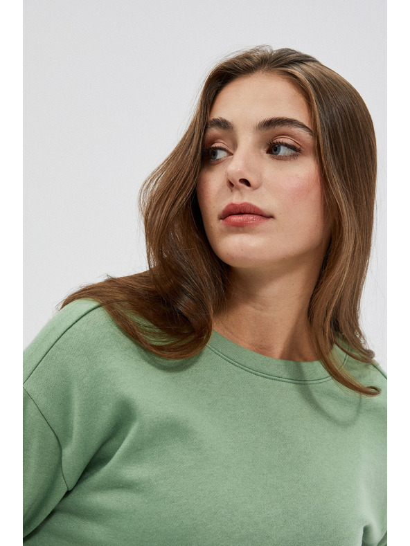 Moodo Hátul kivágott blúz olíva Moodo