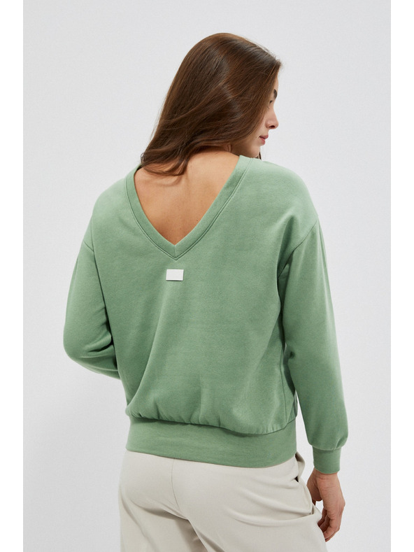 Moodo Hátul kivágott blúz olíva Moodo