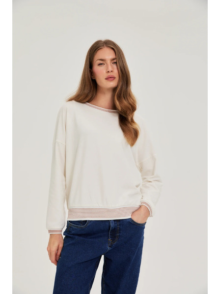 Moodo Pamut kapucnis pulóver bézs Moodo