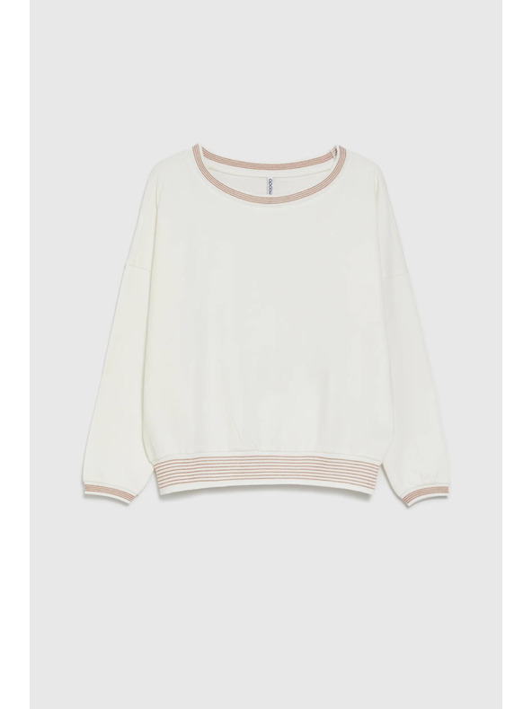 Moodo Pamut kapucnis pulóver bézs Moodo