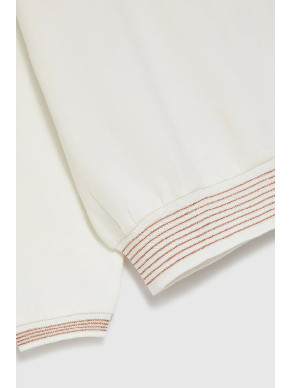 Moodo Pamut kapucnis pulóver bézs Moodo