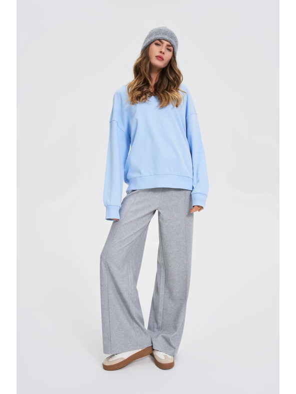 Moodo V-nyakú blúz világoskék Moodo