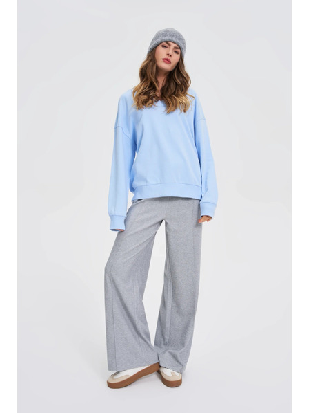 Moodo V-nyakú blúz világoskék Moodo