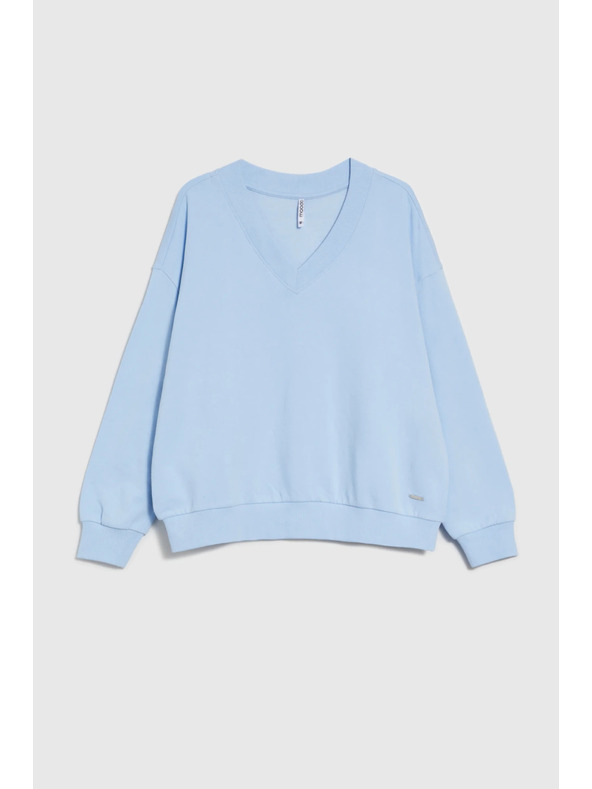 Moodo V-nyakú blúz világoskék Moodo