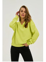 Moodo V-nyakú blúz lime zöld Moodo