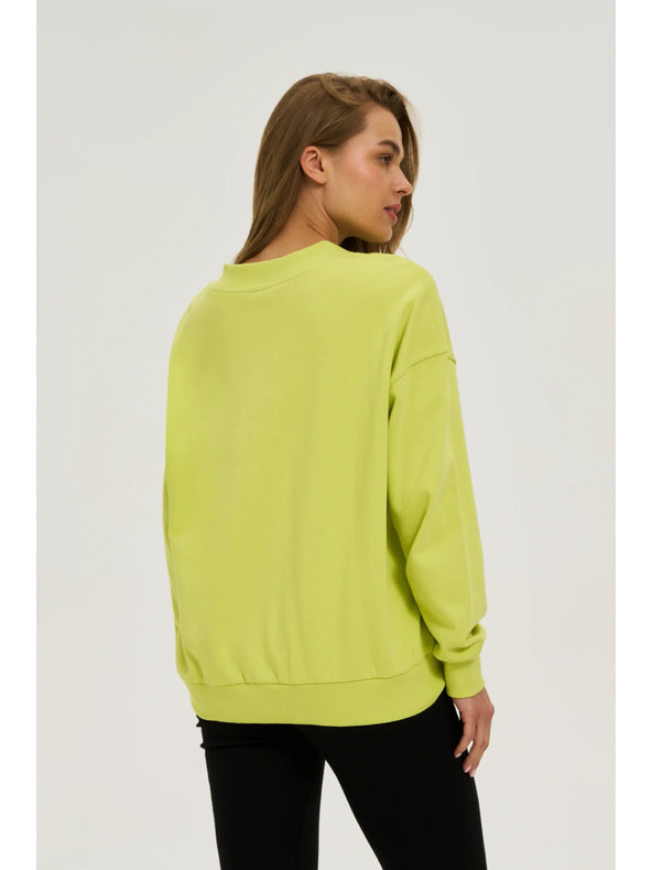 Moodo V-nyakú blúz lime zöld Moodo