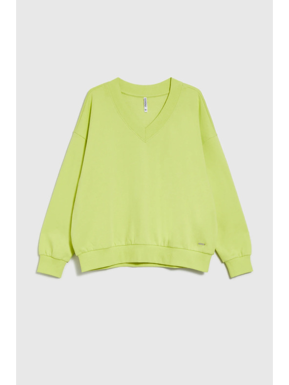 Moodo V-nyakú blúz lime zöld Moodo