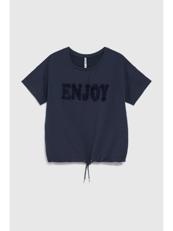 Moodo Rövid ujjú pulóver sötétkék Moodo