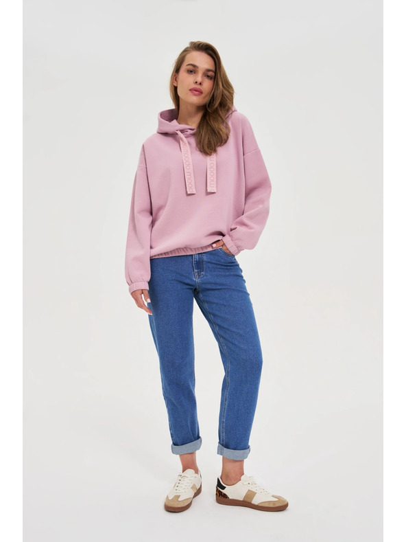 Moodo Kapucnis pulóver rózsaszín Moodo