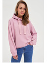 Moodo Kapucnis pulóver rózsaszín Moodo
