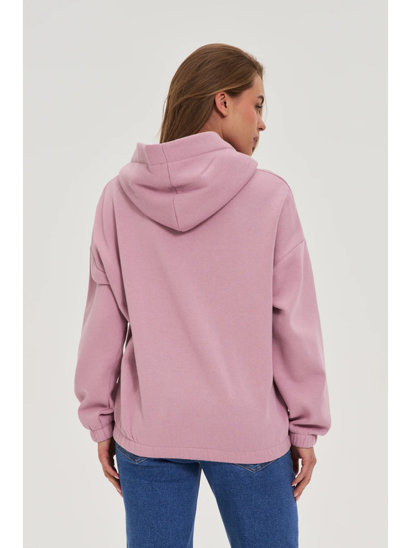 Moodo Kapucnis pulóver rózsaszín Moodo