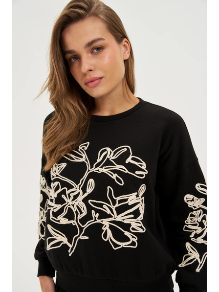 Moodo Díszített blúz fekete Moodo