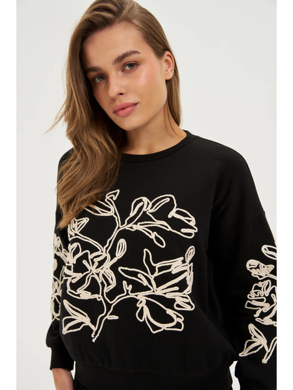 Moodo Díszített blúz fekete Moodo