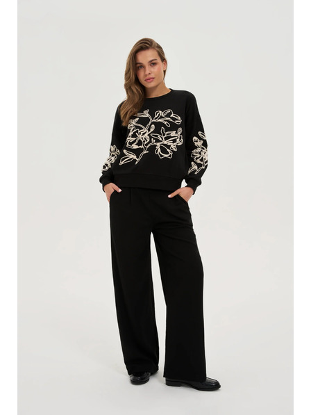Moodo Díszített blúz fekete Moodo