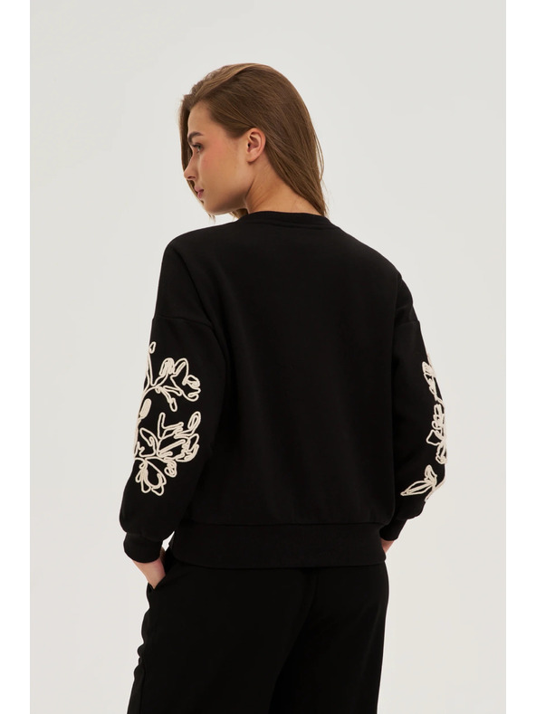 Moodo Díszített blúz fekete Moodo