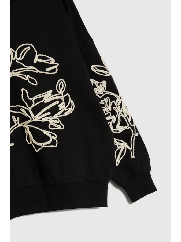 Moodo Díszített blúz fekete Moodo