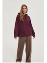 Moodo Kapucnis pulóver bordó Moodo