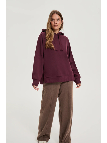 Moodo Kapucnis pulóver bordó Moodo