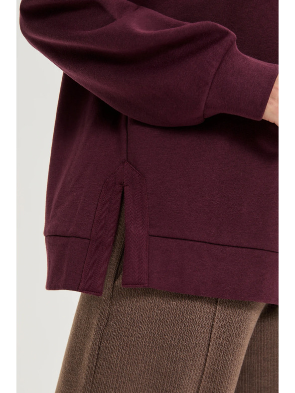 Moodo Kapucnis pulóver bordó Moodo