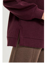 Moodo Kapucnis pulóver bordó Moodo