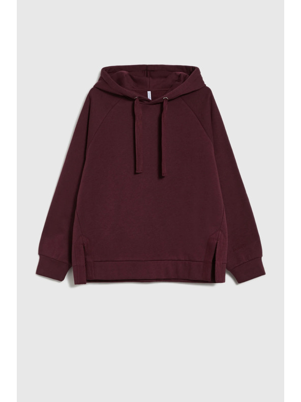 Moodo Kapucnis pulóver bordó Moodo
