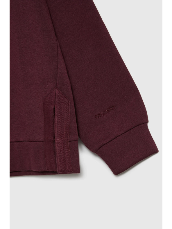 Moodo Kapucnis pulóver bordó Moodo