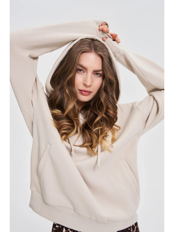 Moodo Kapucnis pulóver bézs Moodo