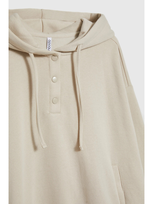 Moodo Kapucnis pulóver bézs Moodo