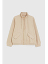 Moodo Cipzáras kapucnis pulóver bézs Moodo